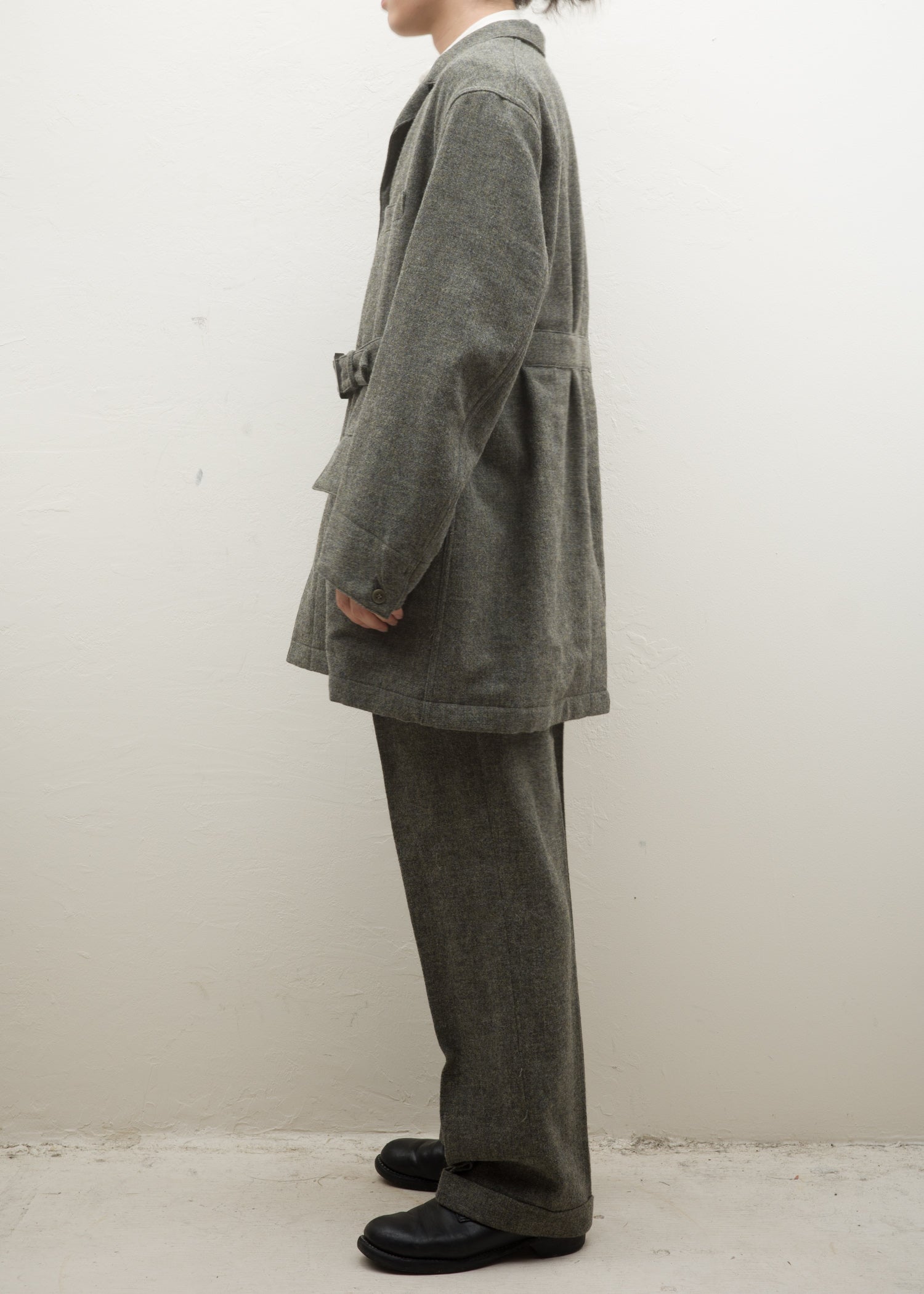 Taiga Takahashi LOT.201 WORK TROUSERS / MELANGE GRAY