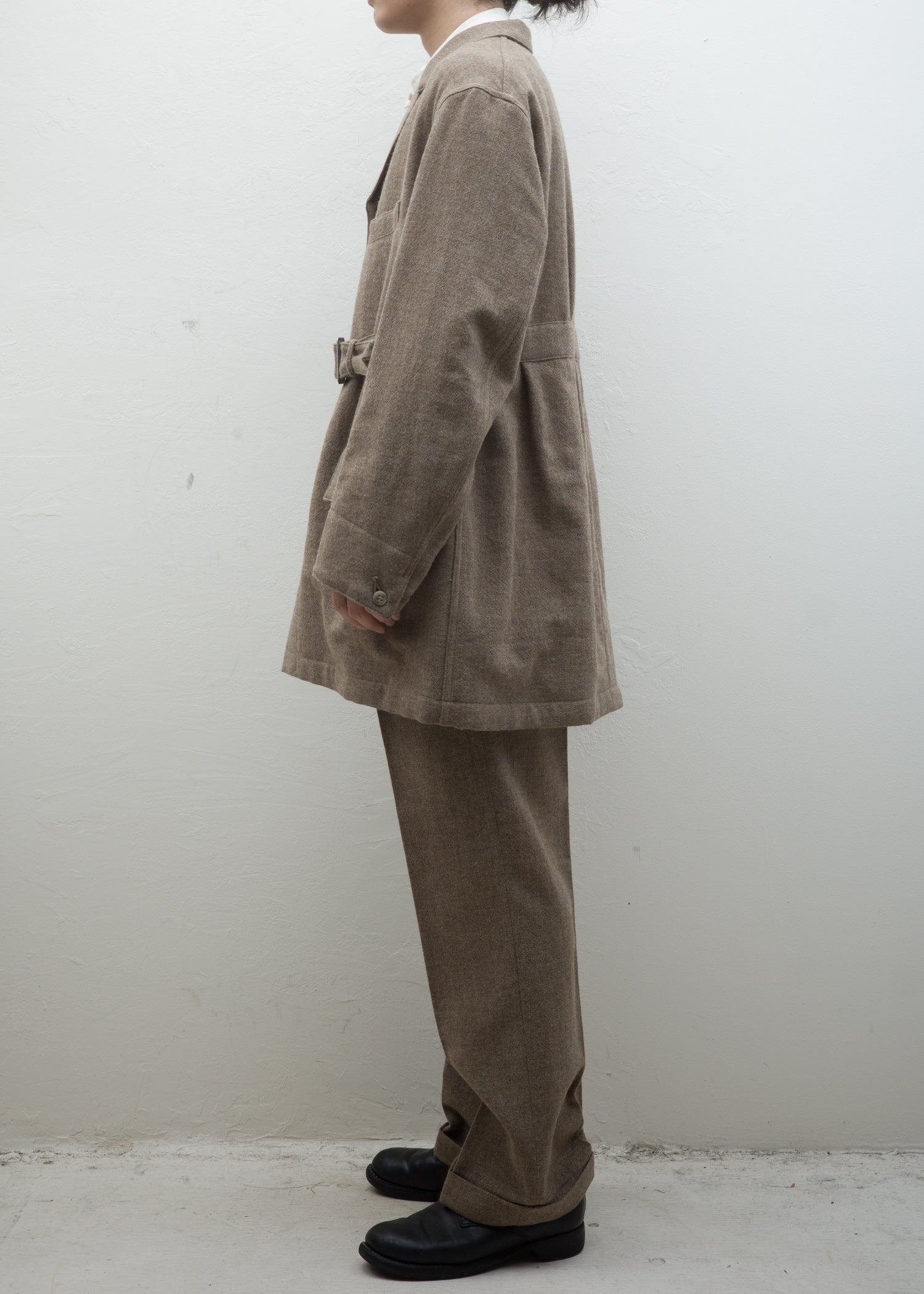 Taiga Takahashi LOT.201 WORK TROUSERS / MELANGE BEIGE