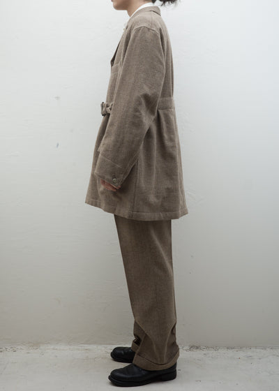 Taiga Takahashi LOT.201 WORK TROUSERS / MELANGE BEIGE