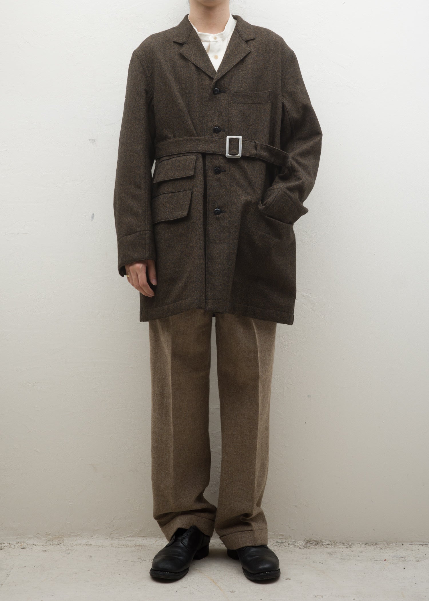 Taiga Takahashi LOT.401 ENGINEER COAT / MELANGE BLACK