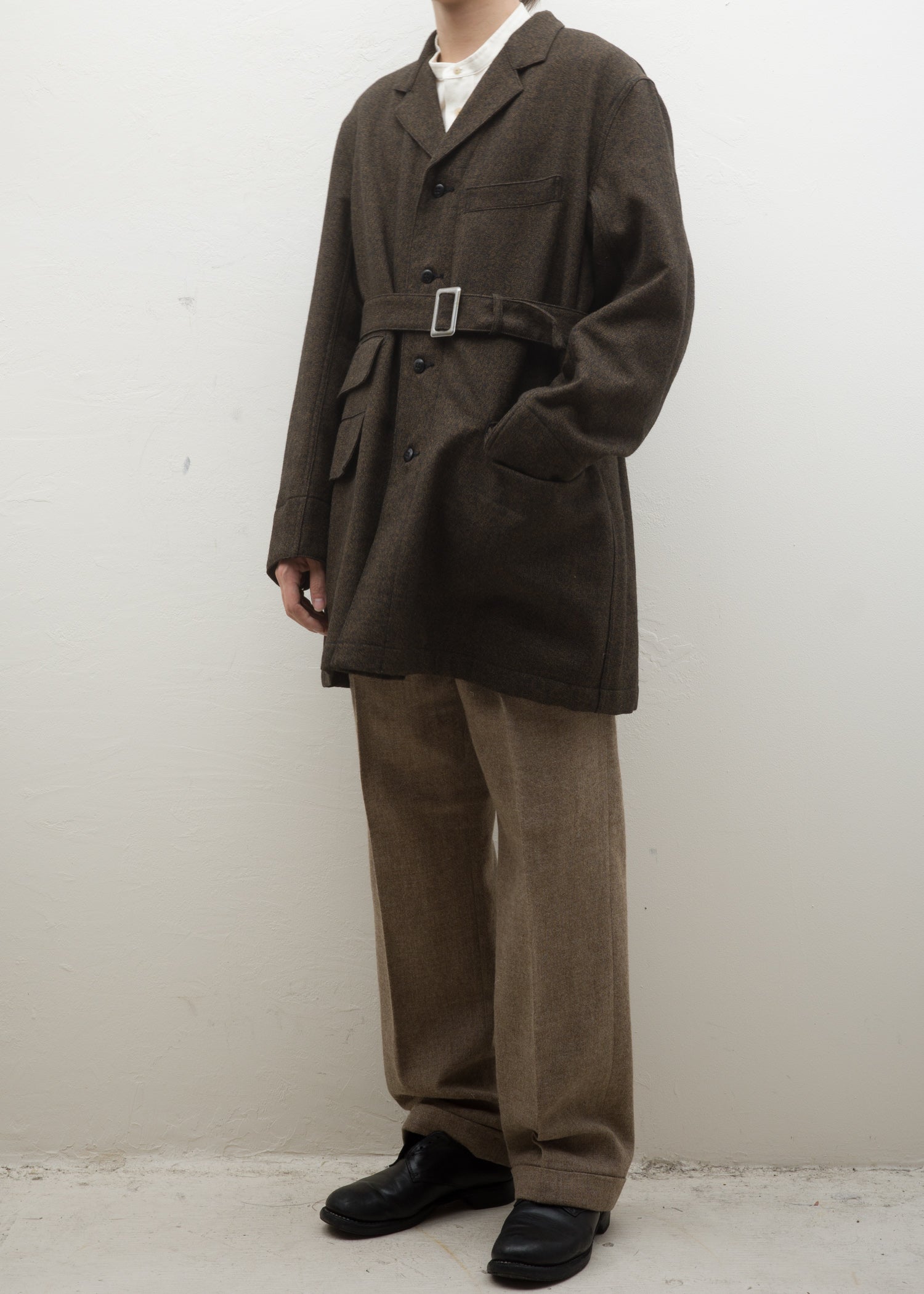 Taiga Takahashi LOT.401 ENGINEER COAT / MELANGE BLACK