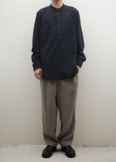 ZIIIN """"""""""""""""""""""""""""""""KOHBOU"""""""""""""""""""""""""""""""" HENRY NECK SHIRT 硫化染 ORGANIC COTTON