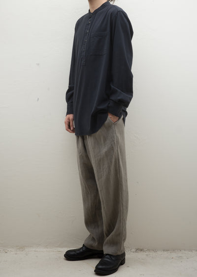 ZIIIN """"""""""""""""""""""""""""""""KOHBOU"""""""""""""""""""""""""""""""" HENRY NECK SHIRT 硫化染 ORGANIC COTTON