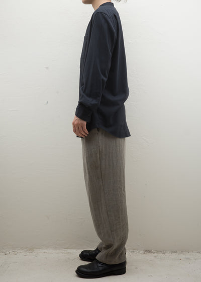 ZIIIN """"""""""""""""""""""""""""""""KOHBOU"""""""""""""""""""""""""""""""" HENRY NECK SHIRT 硫化染 ORGANIC COTTON