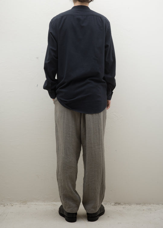 ZIIIN """"""""""""""""KOHBOU"""""""""""""""" HENRY NECK SHIRT 硫化染 ORGANIC COTTON