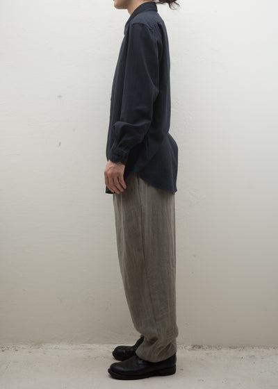 ZIIIN ”BEARSLEY"LONG POINT COLLAR SHIRT 硫化染 ORGANIC COTTON