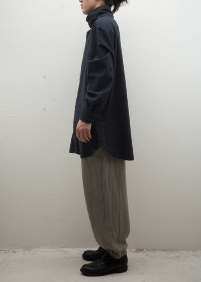 ZIIIN """"""""""""""""""""OSCAR"""""""""""""""""""" HIGH NECK COLLAR SHIRT Sulfur dyed ORGANIC COTTON