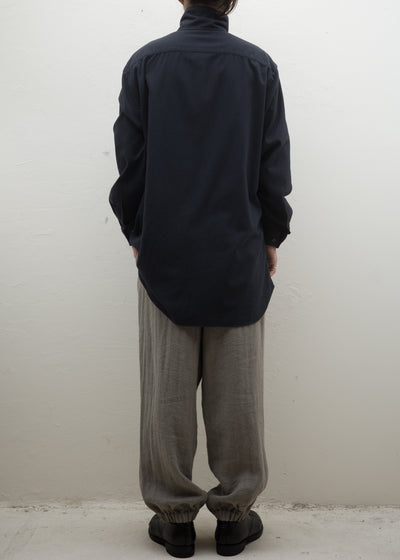 ZIIIN """"""""""""""""""""OSCAR"""""""""""""""""""" HIGH NECK COLLAR SHIRT Sulfur dyed ORGANIC COTTON