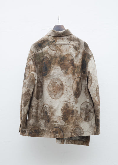 ZIGGY CHEN GEOMETRIC PATCHWORK SHIRT
