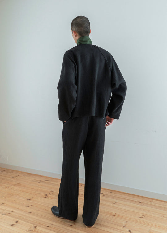 ZIIIN """"GOKUH"""" RAGLAN SLEEVE SHORT BLOUSON / BLACK