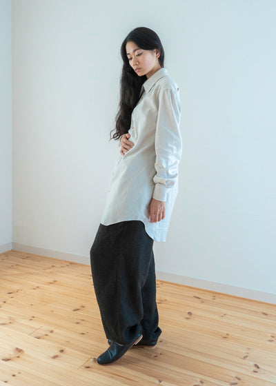 ZIIIN """"""""""""""""BEARSLEY"""""""""""""""" LONG POINT COLLAR SHIRT / KINARI
