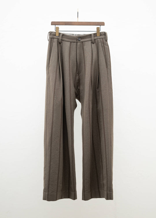 ZIGGY CHEN FRONT PLEATS WIDE TROUSERS