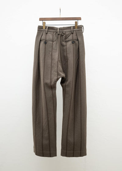 ZIGGY CHEN FRONT PLEATS WIDE TROUSERS