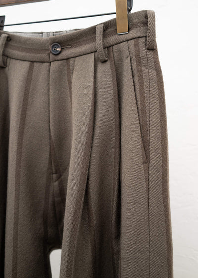 ZIGGY CHEN FRONT PLEATS WIDE TROUSERS