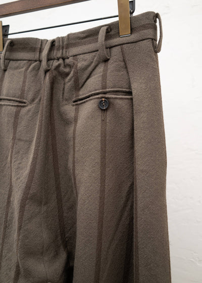 ZIGGY CHEN FRONT PLEATS WIDE TROUSERS
