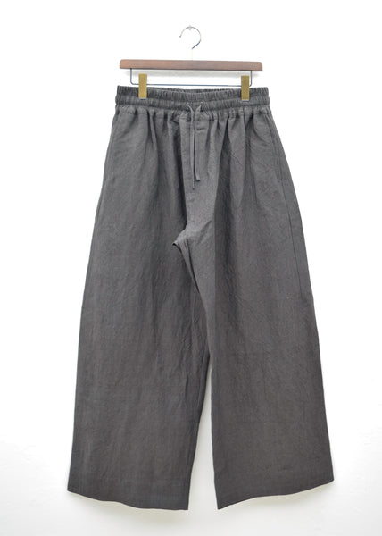 JAN-JAN VAN ESSCHE "TROUSERS#69"LEAD LINEN/BAMBOO CLOTH