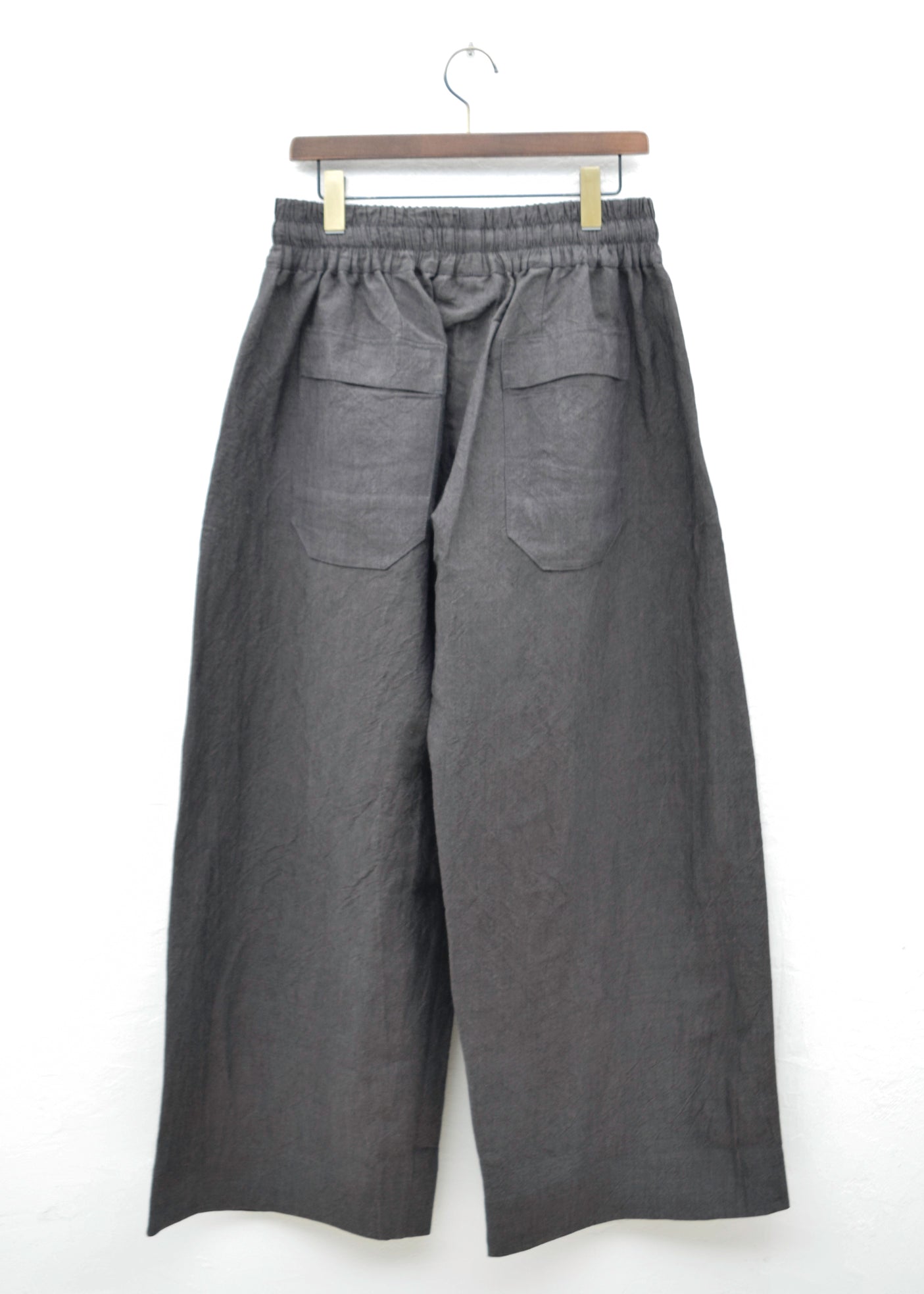 JAN-JAN VAN ESSCHE "TROUSERS#69"LEAD LINEN/BAMBOO CLOTH