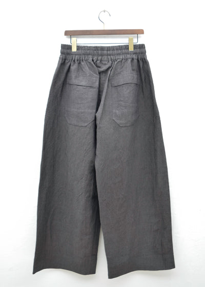 JAN-JAN VAN ESSCHE "TROUSERS#69"LEAD LINEN/BAMBOO CLOTH