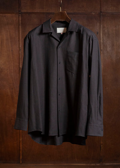 YOKO SAKAMOTO YS-26SS-48-BROWN Open Collar Shirt BROWN