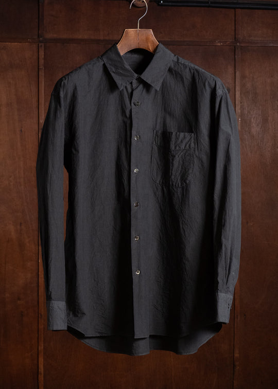 YOKO SAKAMOTO YS-26AW-78-MUGWORT × SUMI INK Regular Collar Shirt MUGWORT × SUMI INK