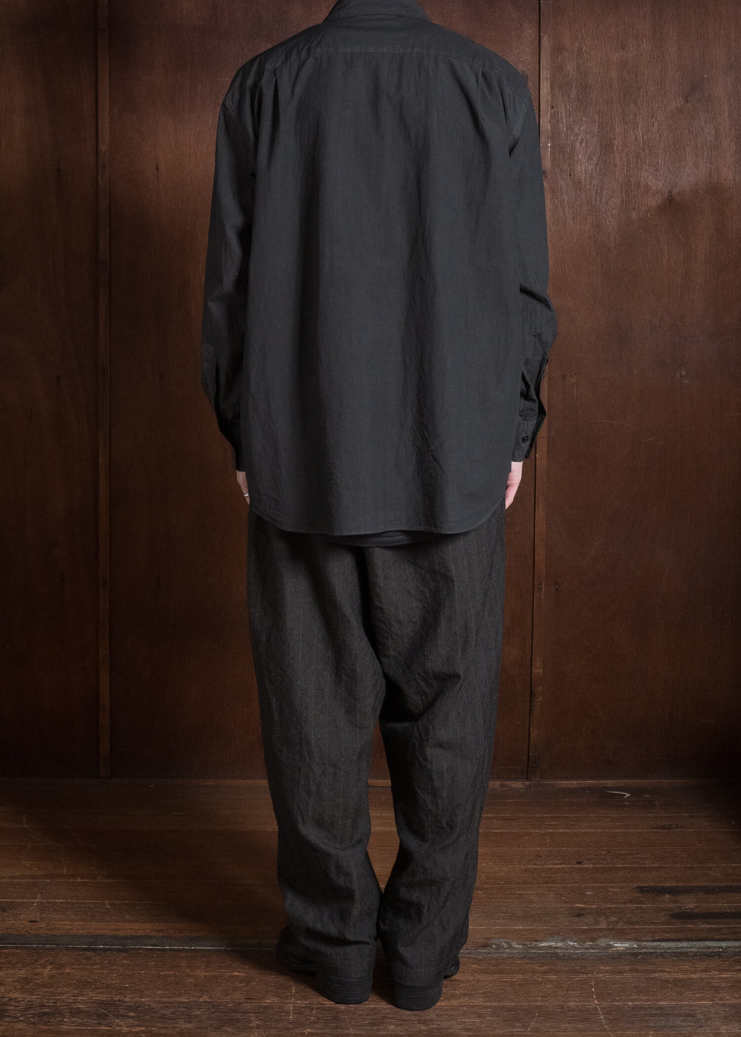 YOKO SAKAMOTO YS-26AW-78-MUGWORT × SUMI INK Regular Collar Shirt MUGWORT × SUMI INK