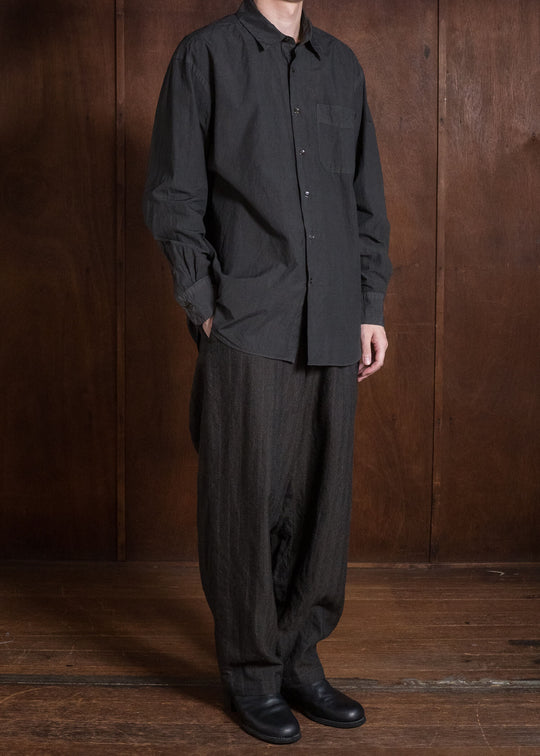 YOKO SAKAMOTO YS-26AW-78-MUGWORT × SUMI INK Regular Collar Shirt MUGWORT × SUMI INK