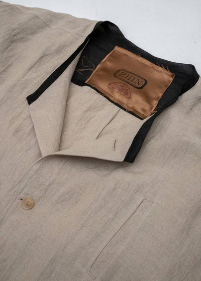 ZIIIN """"SANZOH"""" LINEN Desert coat / BEIGE