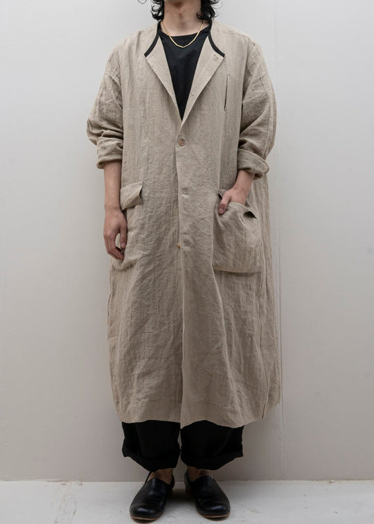 ZIIIN """"SANZOH"""" LINEN Desert coat / BEIGE