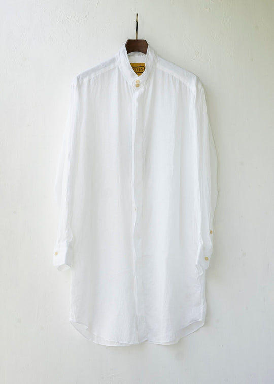 ZIIIN ANGO LONG LINEN SHIRT / WHITE