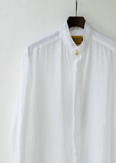 ZIIIN ANGO LONG LINEN SHIRT / WHITE