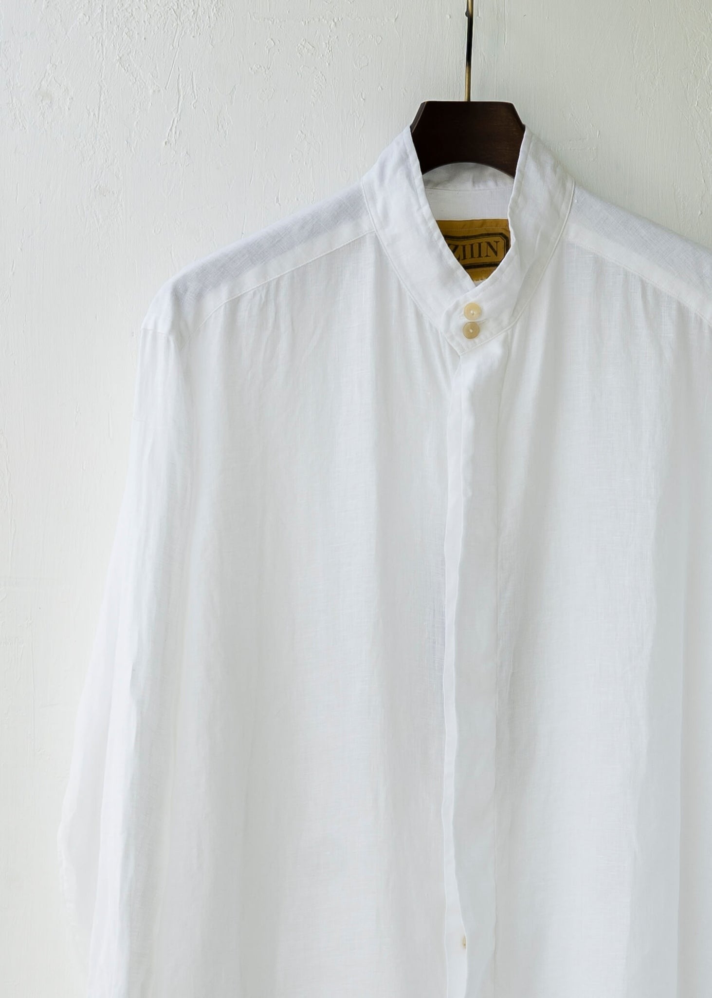 """"""""ANGO"""""""" LONG LINEN SHIRT / WHITE