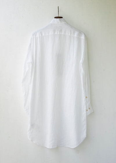 ZIIIN ANGO LONG LINEN SHIRT / WHITE