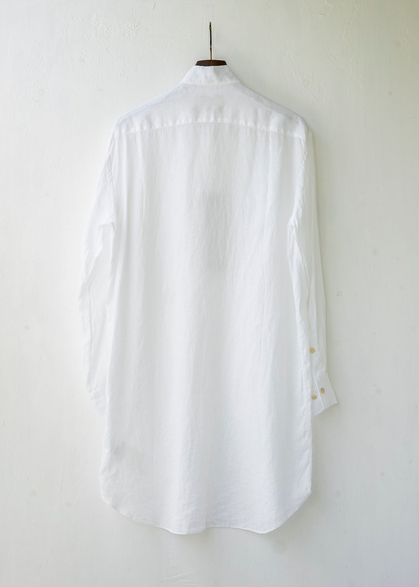 """"""""ANGO"""""""" LONG LINEN SHIRT / WHITE