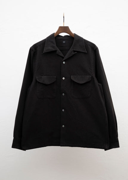 Taiga Takahashi Lot.101 Open Collar Shirt / BROWN BLACK