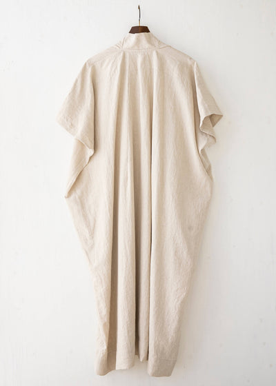 JAN-JAN VAN ESSCHE / "TUNIC#28" NATURAL MELE LINEN/SILK SHIRTING