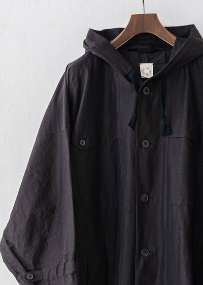 JAN-JAN VAN ESSCHE / "PARKA#8" INK RAMIE/COTTON BATIST
