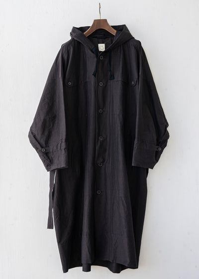 JAN-JAN VAN ESSCHE / "PARKA#8" INK RAMIE/COTTON BATIST