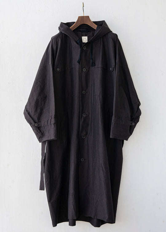 JAN-JAN VAN ESSCHE / "PARKA#8" INK RAMIE/COTTON BATIST