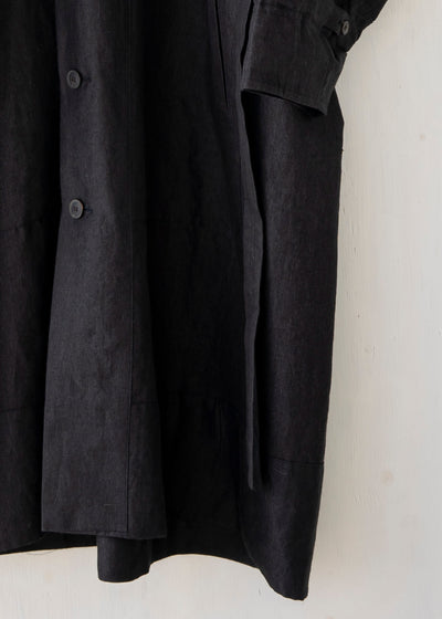 JAN-JAN VAN ESSCHE / "PARKA#8" ANTHRACITE RAMIE/LINEN TWILL