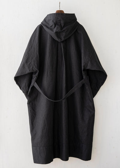 JAN-JAN VAN ESSCHE / "PARKA#8" ANTHRACITE RAMIE/LINEN TWILL
