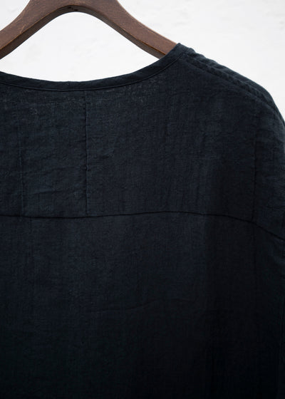 ZIIIN "AVENO" ONE POCKET LOOSE TUNIC / BLACK