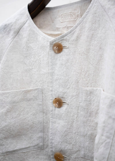 ZIIIN "GOKUH" RAGLAN SLEEVE SHORT BLOUSON / KINARI