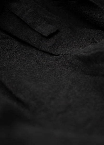 ZIIIN "DARMA" 3 TUCK WIDE PANT / BROWN BLACK