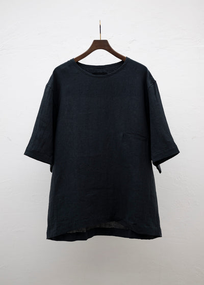 ZIIIN "AVENO" ONE POCKET LOOSE TUNIC / BLACK