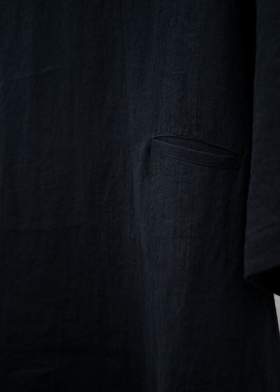 ZIIIN "AVENO" ONE POCKET LOOSE TUNIC / BLACK
