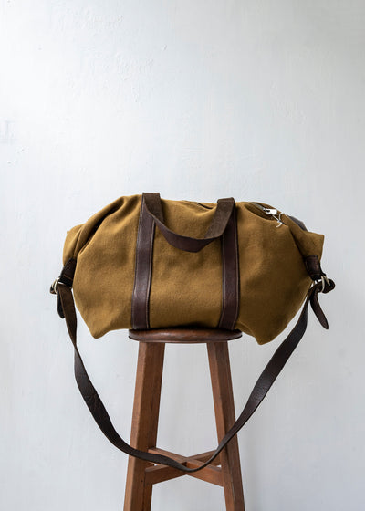 GUIDI / "T15M" ARMY CANVAS SMALL DUFFLE BAG