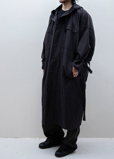 JAN-JAN VAN ESSCHE / "PARKA#8" INK RAMIE/COTTON BATIST