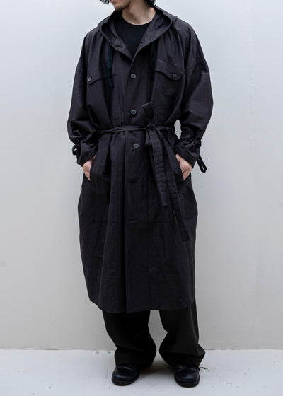 JAN-JAN VAN ESSCHE / "PARKA#8" INK RAMIE/COTTON BATIST