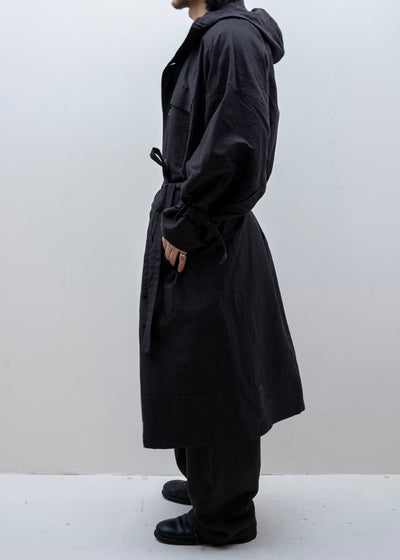 JAN-JAN VAN ESSCHE / "PARKA#8" INK RAMIE/COTTON BATIST