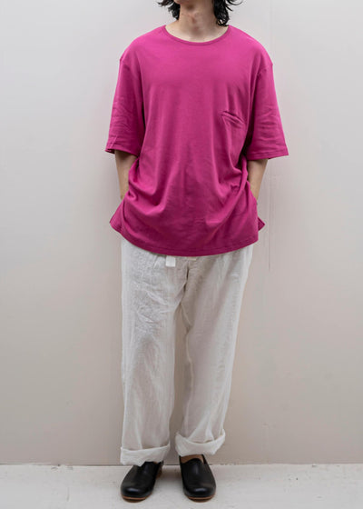 ZIIIN FAUST One Pocket Loose Tee / BERRY